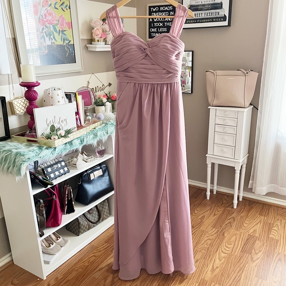 Azazie off shoulder sweetheart neckiline bridesmaid dress - Picture 4 of 5